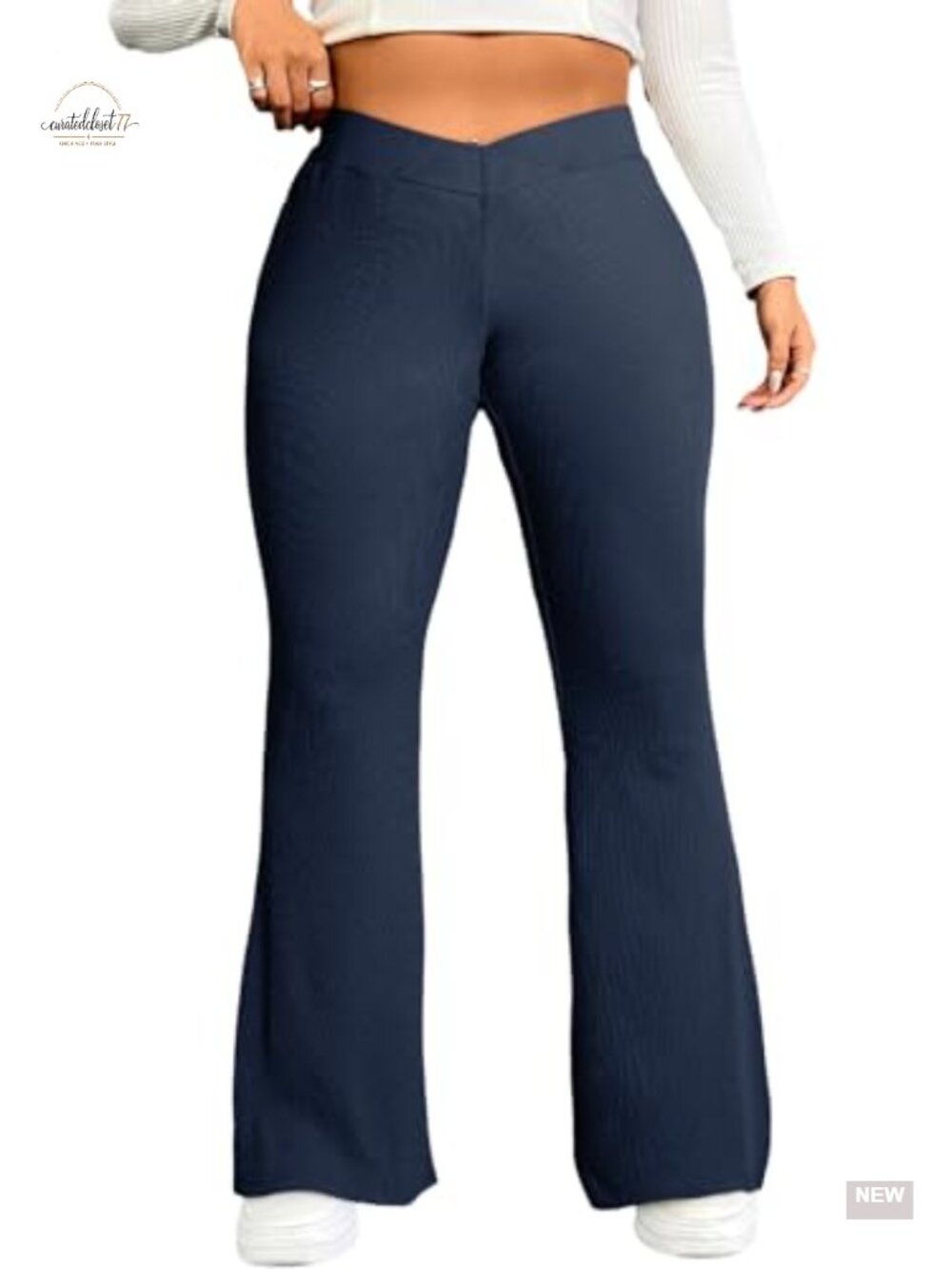 Plus Size High Waisted Flare Leggings Tummy Control Yoga Pants 1X-5X